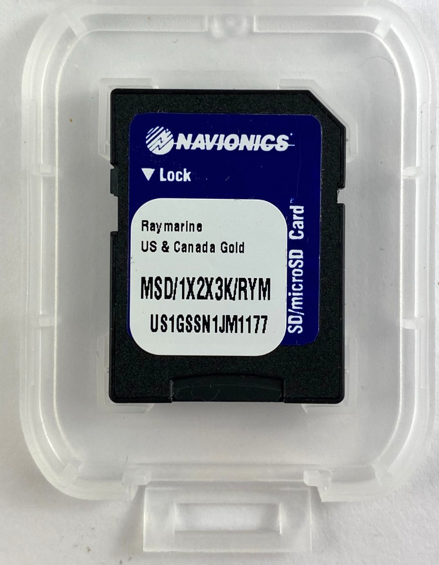 Navionics Raymarine U.S. & Canada Gold microSD/SD Card MSD/1X2X3K/RYM