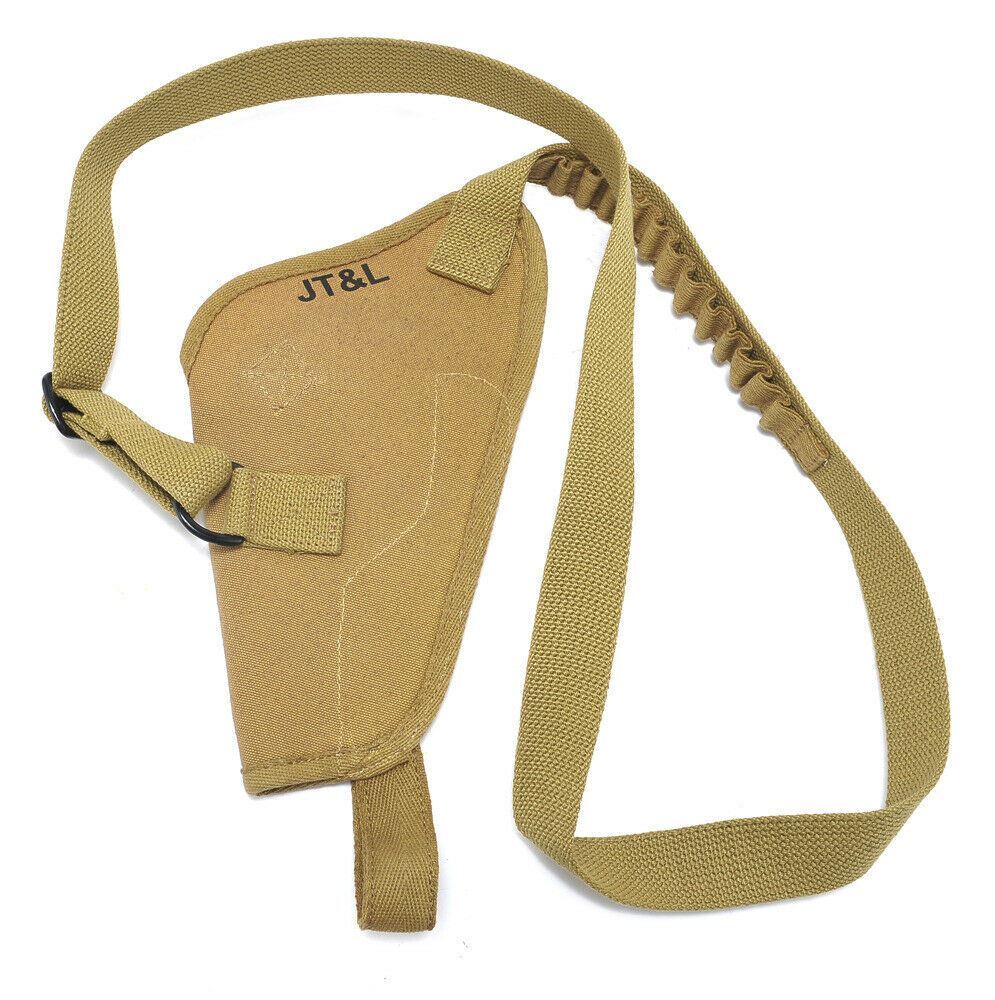 US M3 Victory Revolver Pilots Canvas Shoulder Holster with Shell loops Khaki