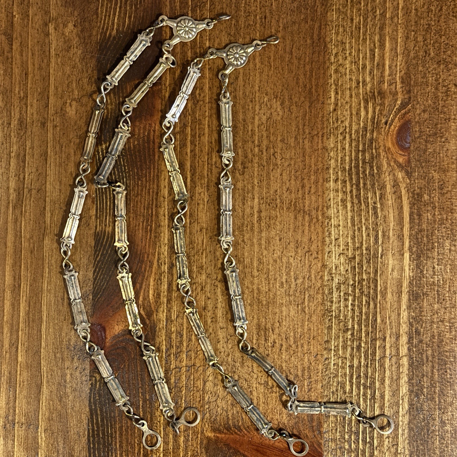 Antique Bar & Link Chains (2) Kerosene Lamp Hanging Oil VERY UNIQUE & RARE 15”