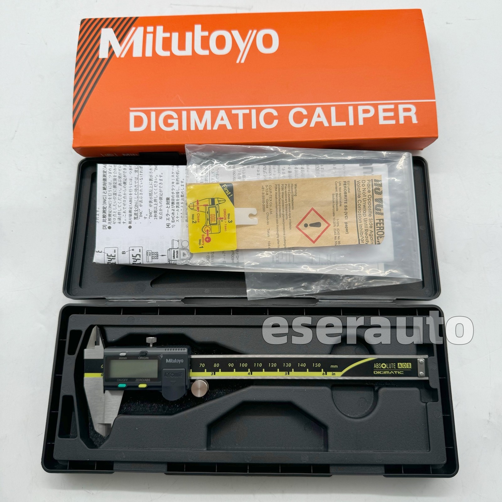 150mm/0-6 Absolute Digital Digimatic Vernier Caliper Mitutoyo Japan 500-196-30