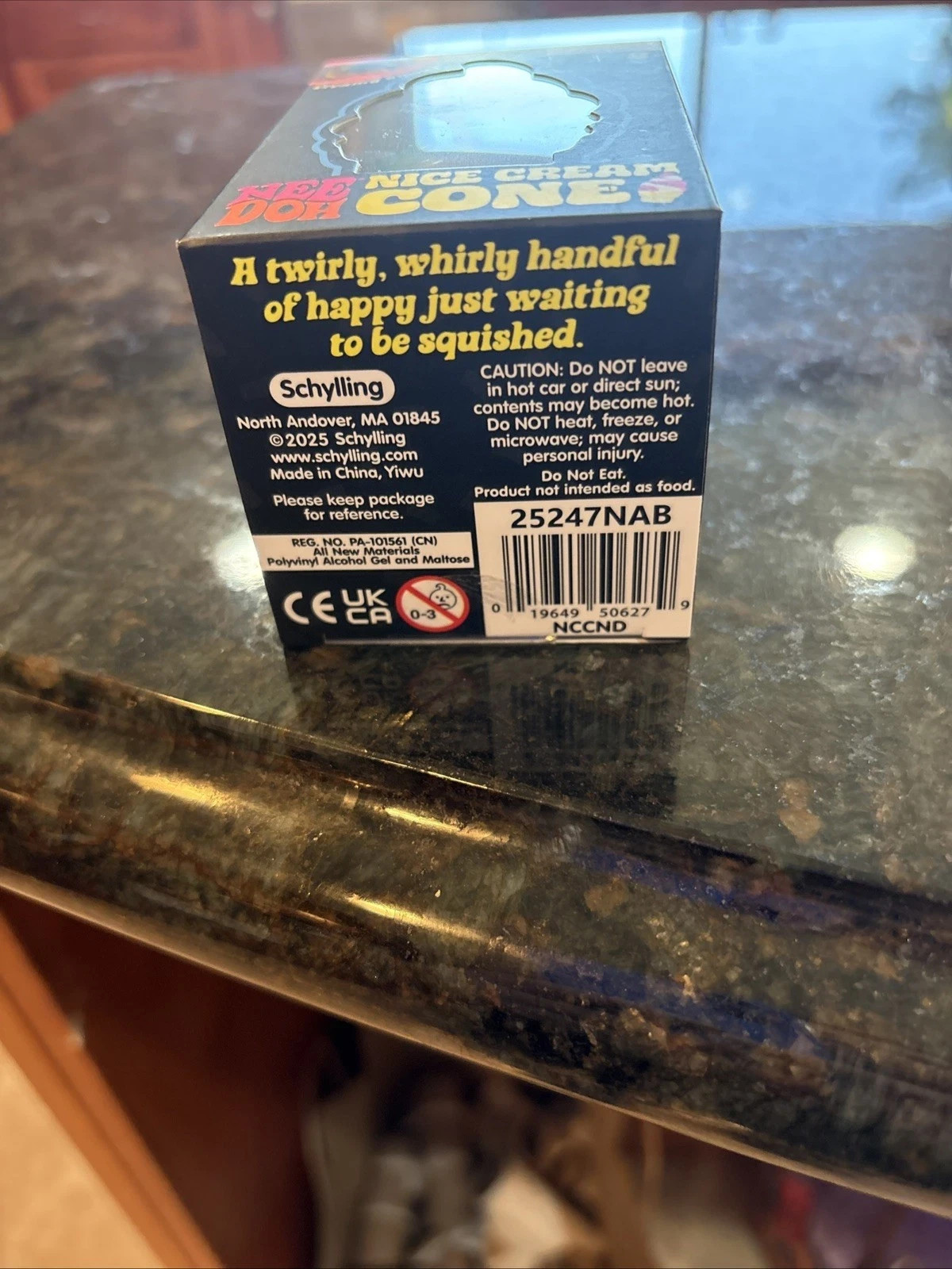 2026 BLUE NeeDoh NICE CREAM CONE Ice Cream Swirl Squishy Toy NEE DOH Stress Ball