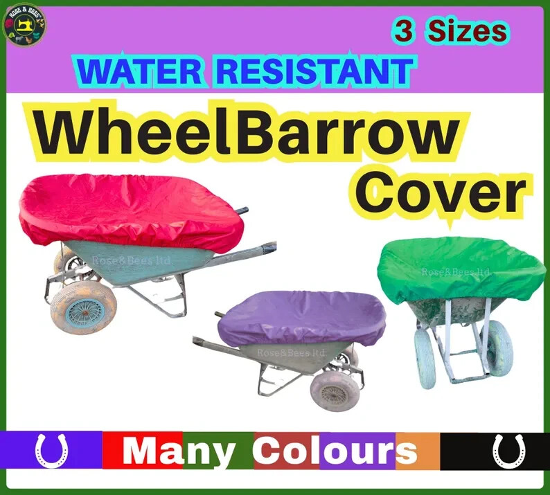 Water Resistant Wheelbarrow Cover | 3 Sizes | Barrow Cover | Rain and Wind Cover