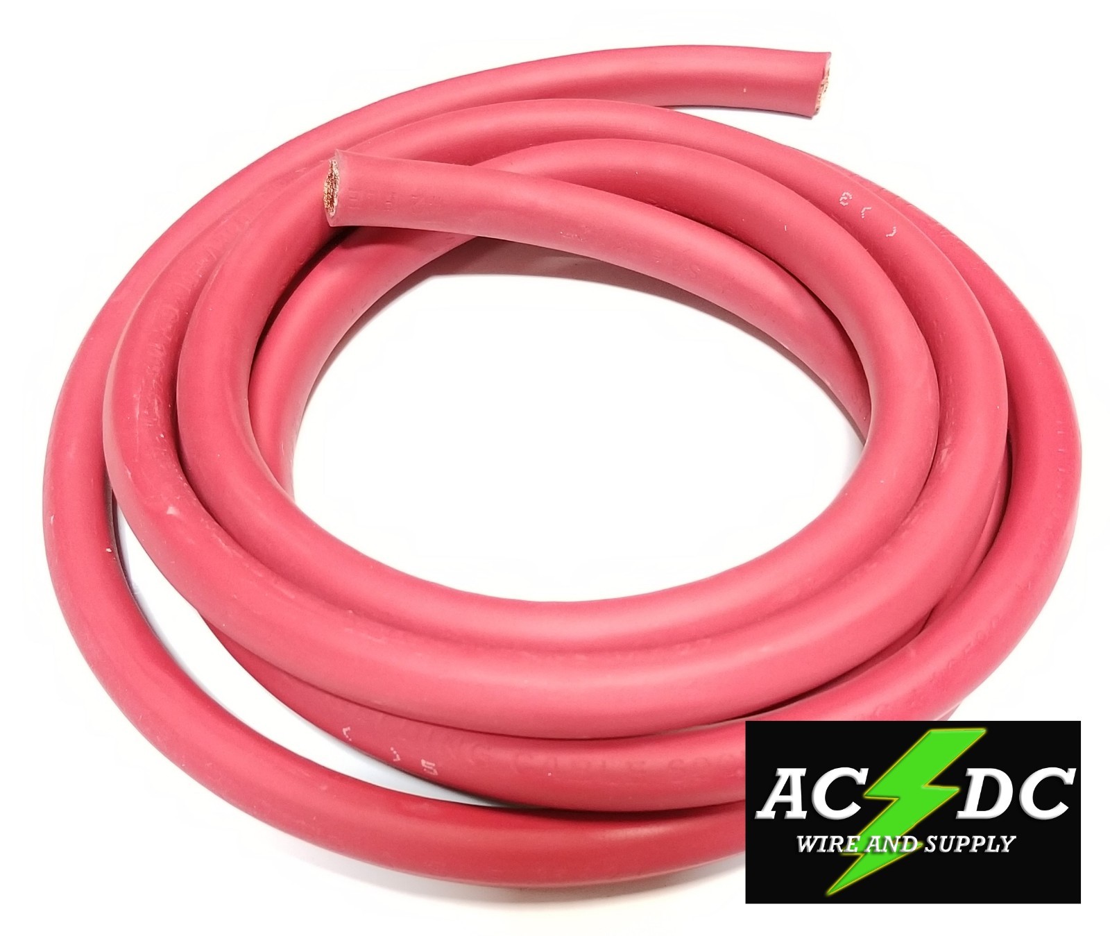 2 AWG Gauge Copper Battery Cable Power Wire Cars, Trucks, RV, Solar, w/ BOOTS