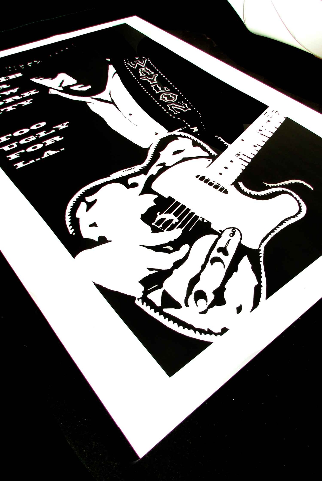 Waylon Jennings Poster Too Dumb for New York City Too Ugly for LA 18" x 28" NICE