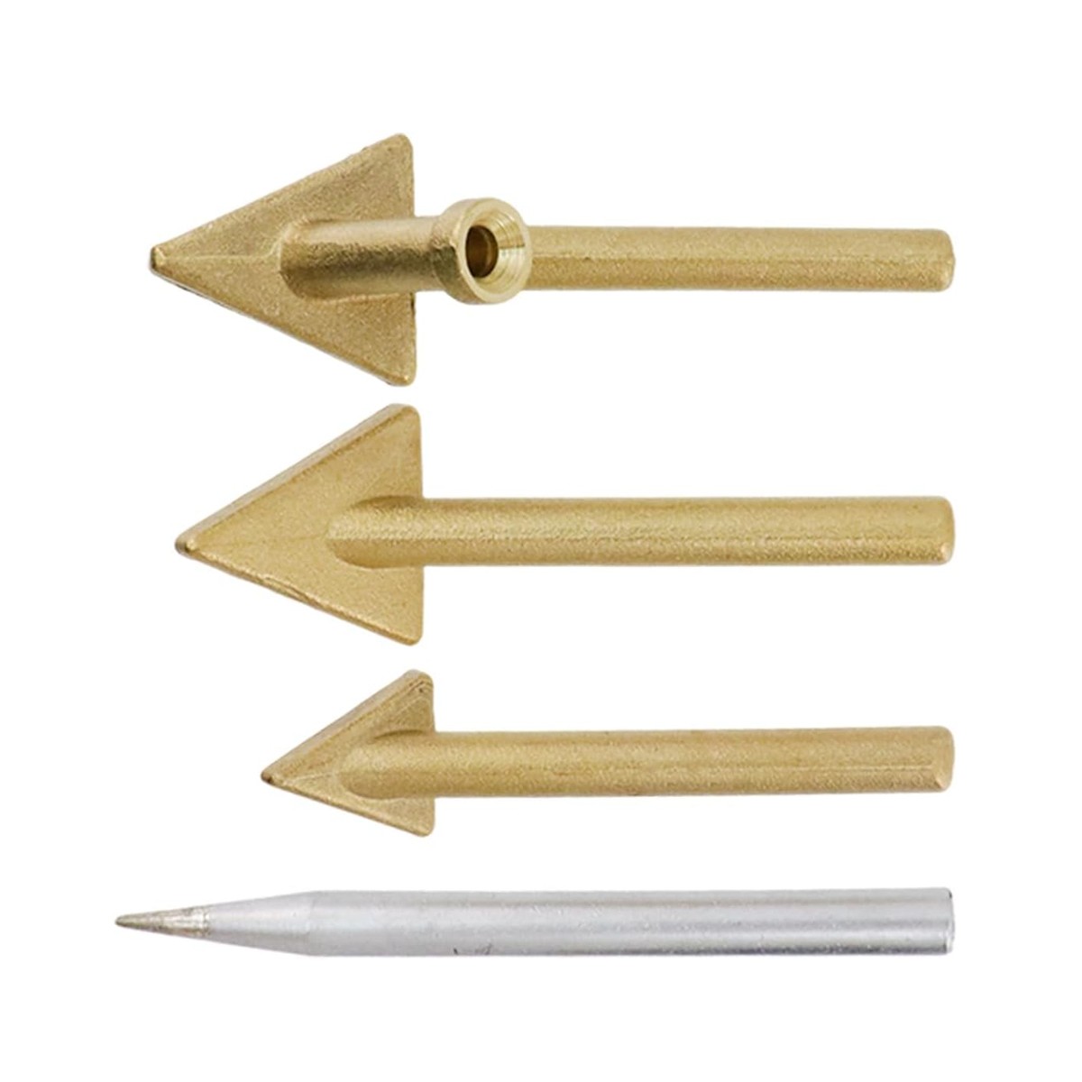 4x Auto Plastic PP Welding Tips Soldering Iron Smooth Triangular Head Welder Kit