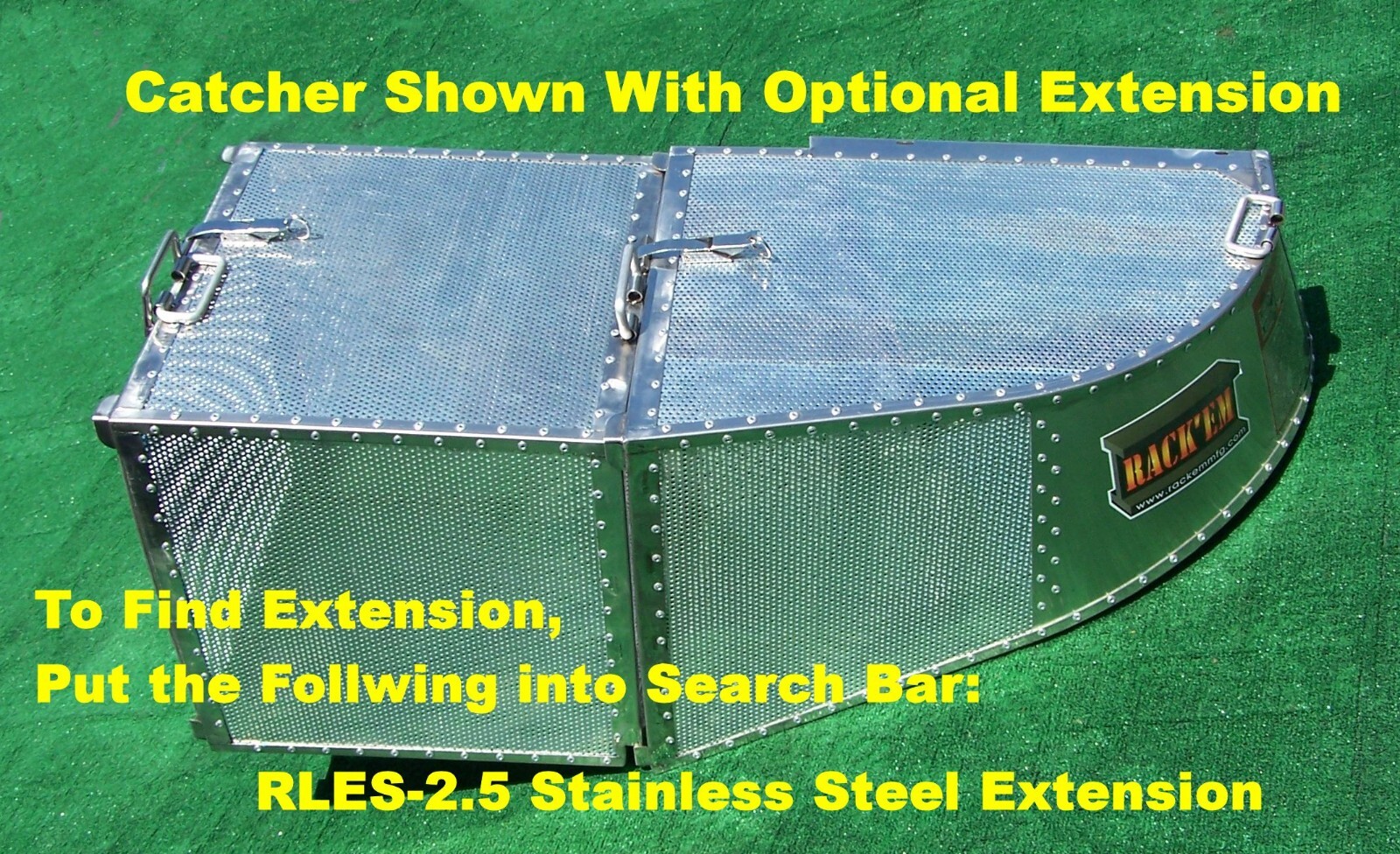 Stainless Steel Grass Catcher Gravely ZT-52-HD Rider 4.4 CF.-RMM-EXS4/UN