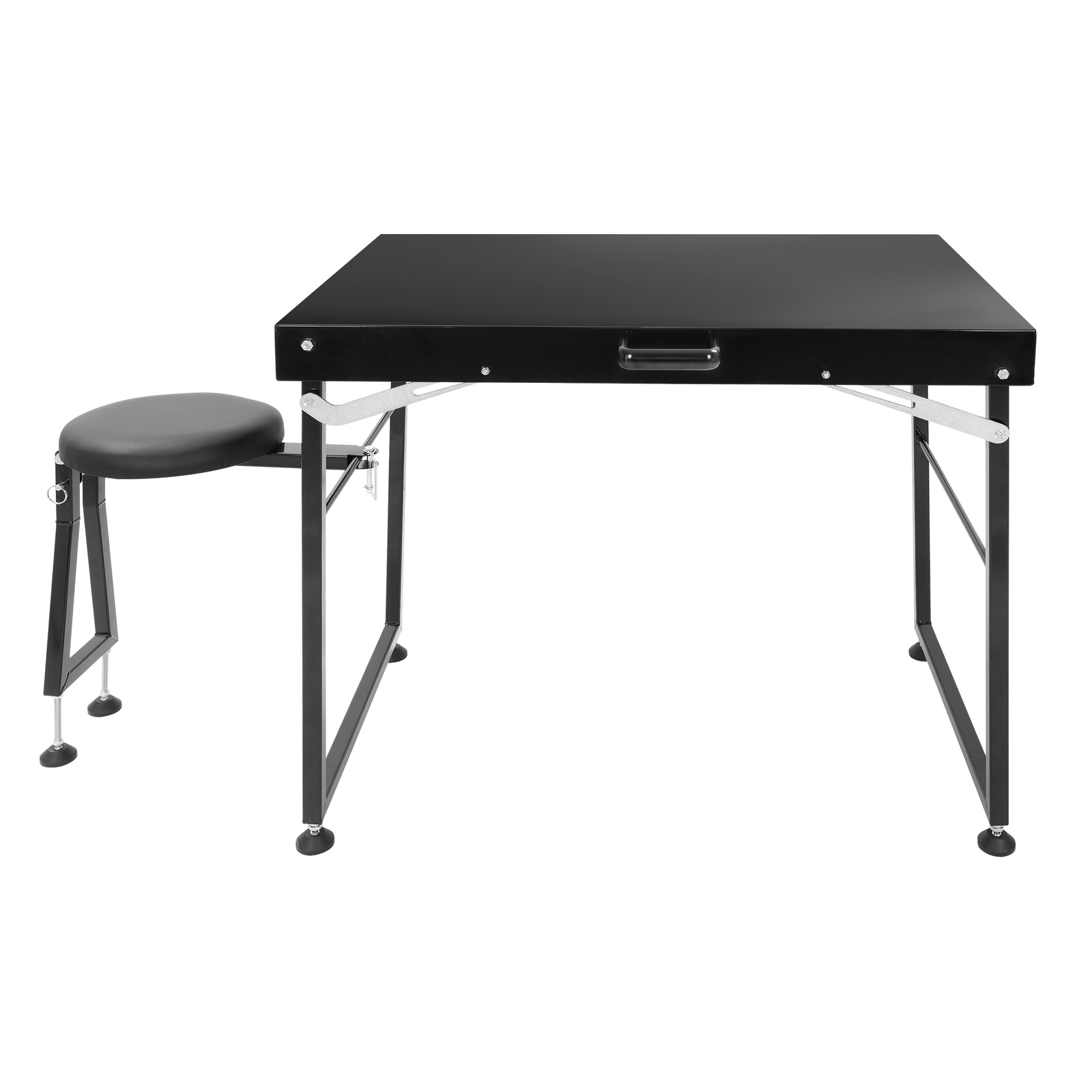 Outdoor Long Range Adjustable Shooting Table Portable Heavy Duty w/ Padded Seat