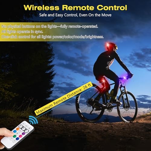 4LEDs Car Wireless Strobe Interior Lights with Remote Control Ambient Lighting