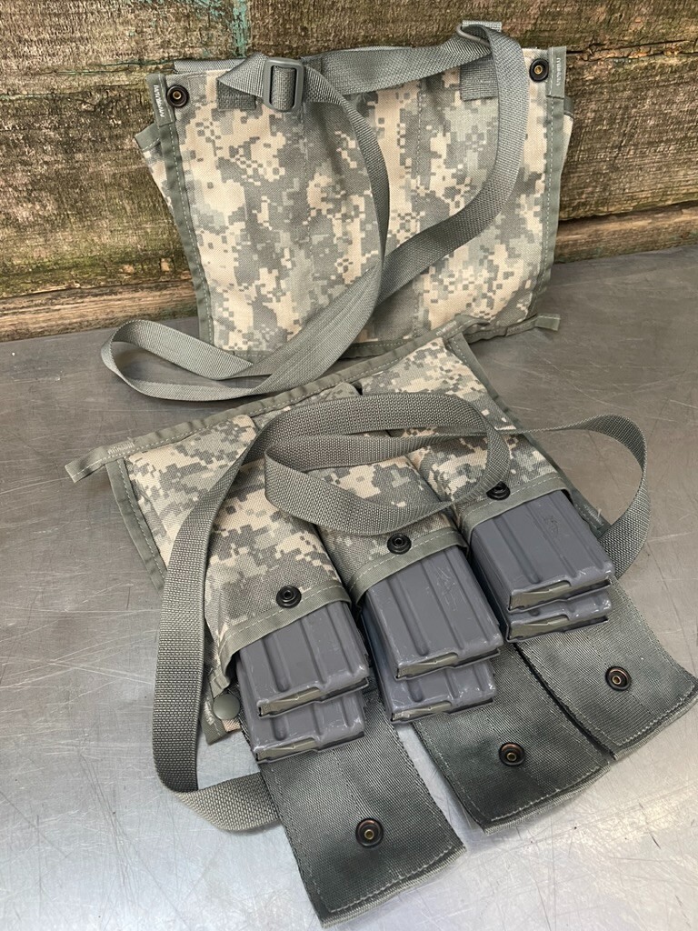 -LOT of 5- Military 6 Magazine Bandoleer MOLLE II Mag Ammunition Pouch w/ Strap