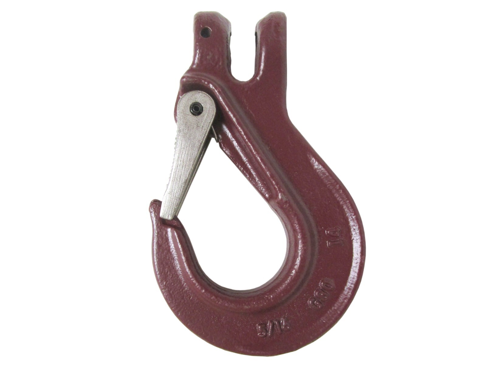 3/8" Chain Sling Hook with Safety Latch Grade 80 Alloy Steel 7,100 lbs Lifting