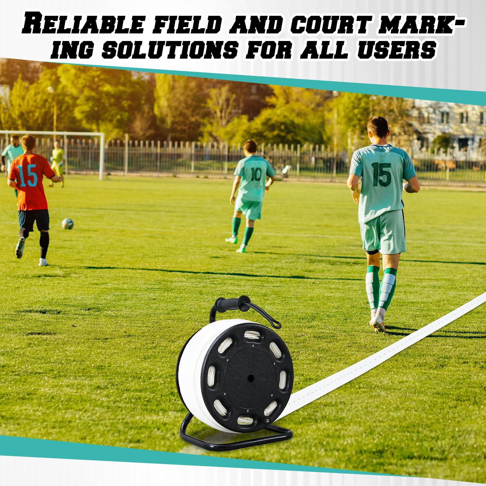 328 ft Field Marking Tape Kit Stretchable Portable Durable Pitch Marking Tape...