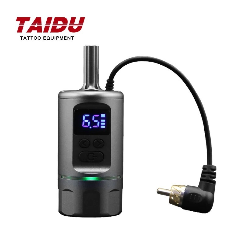 Wireless Tattoo Cartridge Grip Build-in Battery Handle 2 in 1 For Power Supply