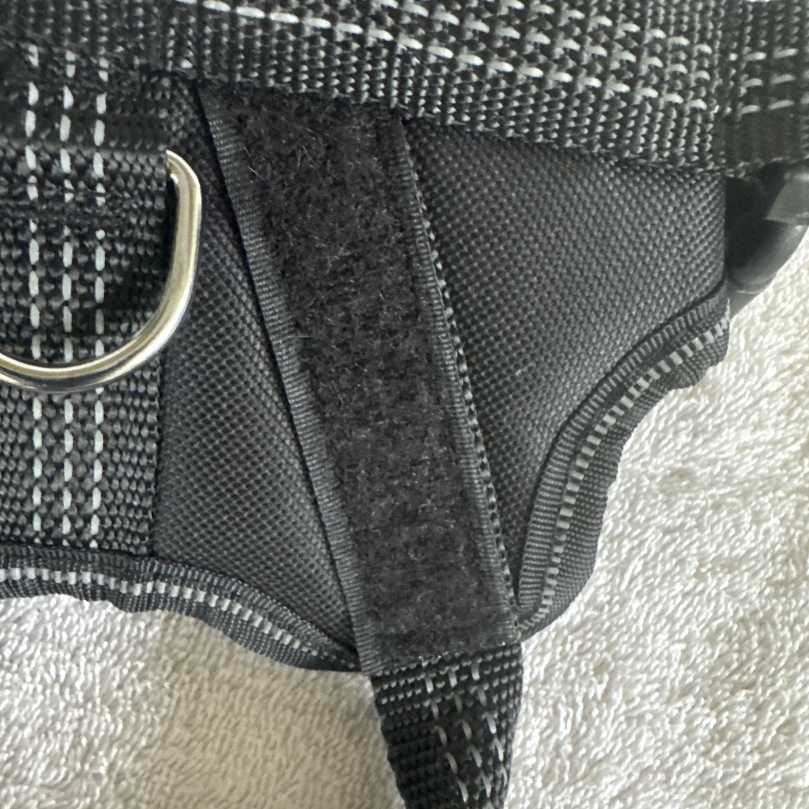 Heavy-Duty Service Dog Harness In Training Adjustable M Black Removeable Patches