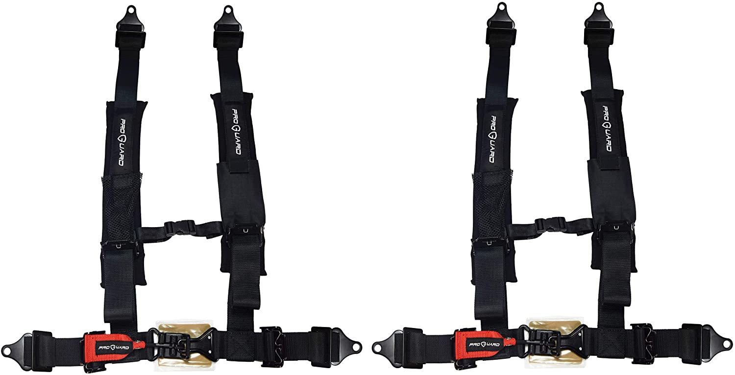 ProGuard Black 4 Point Harness 2" Straps Universal UTV Off-Road Harness 2 Pack