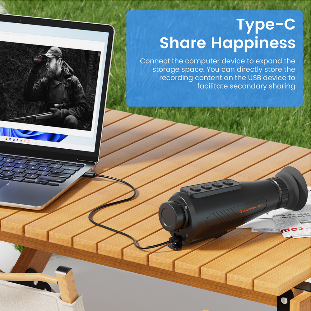 GTMEDIA Thermal Monocular for Hunting 384x288 (AI Super Resolution) 50Hz 8×Zoom