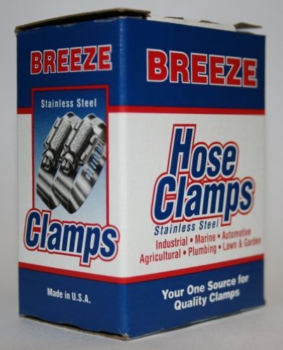 Breeze Power-Seal Stainless Steel Hose Clamp, Worm-Drive, SAE Size 10