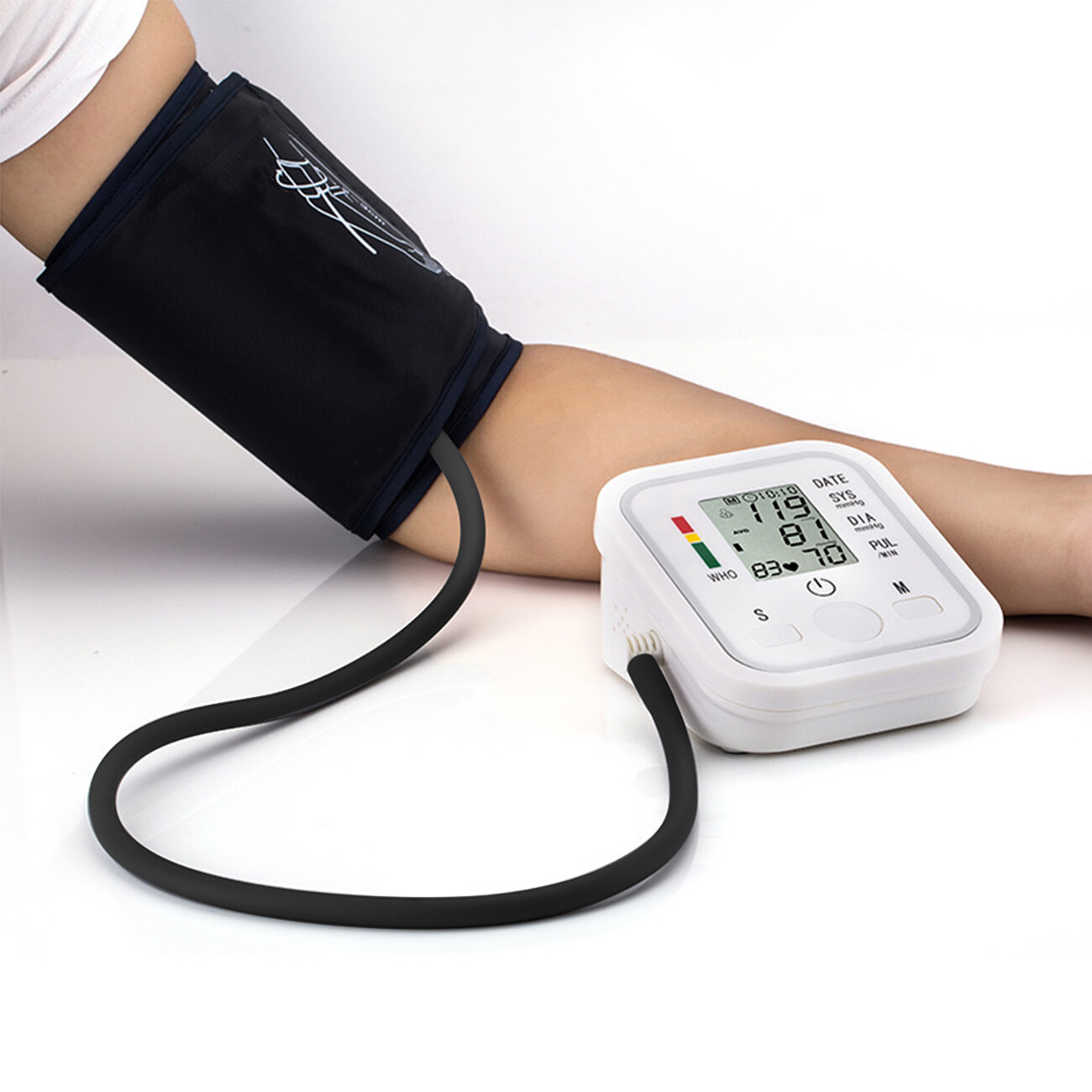 Digital Blood Pressure Monitor Automatic Pulse Meter BP Machine Voice Talking