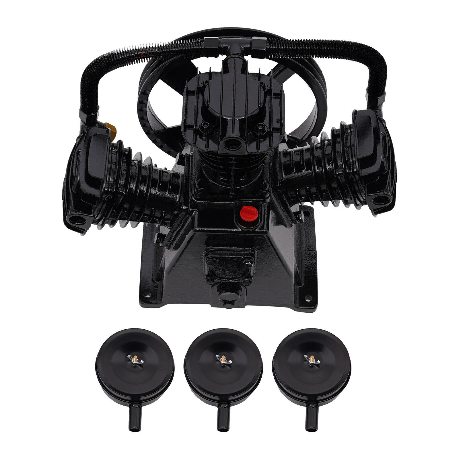 4HP Single-Stage Inline-Twin Replacement Air Compressor Pump 3 Cylinder Head