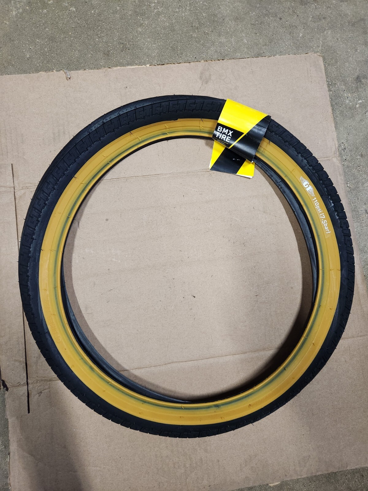 Pair GT LP5 Wing Logo Tread 20x2.20 BMX Bike Tire 110 PSI BLACK GUM Sidewall