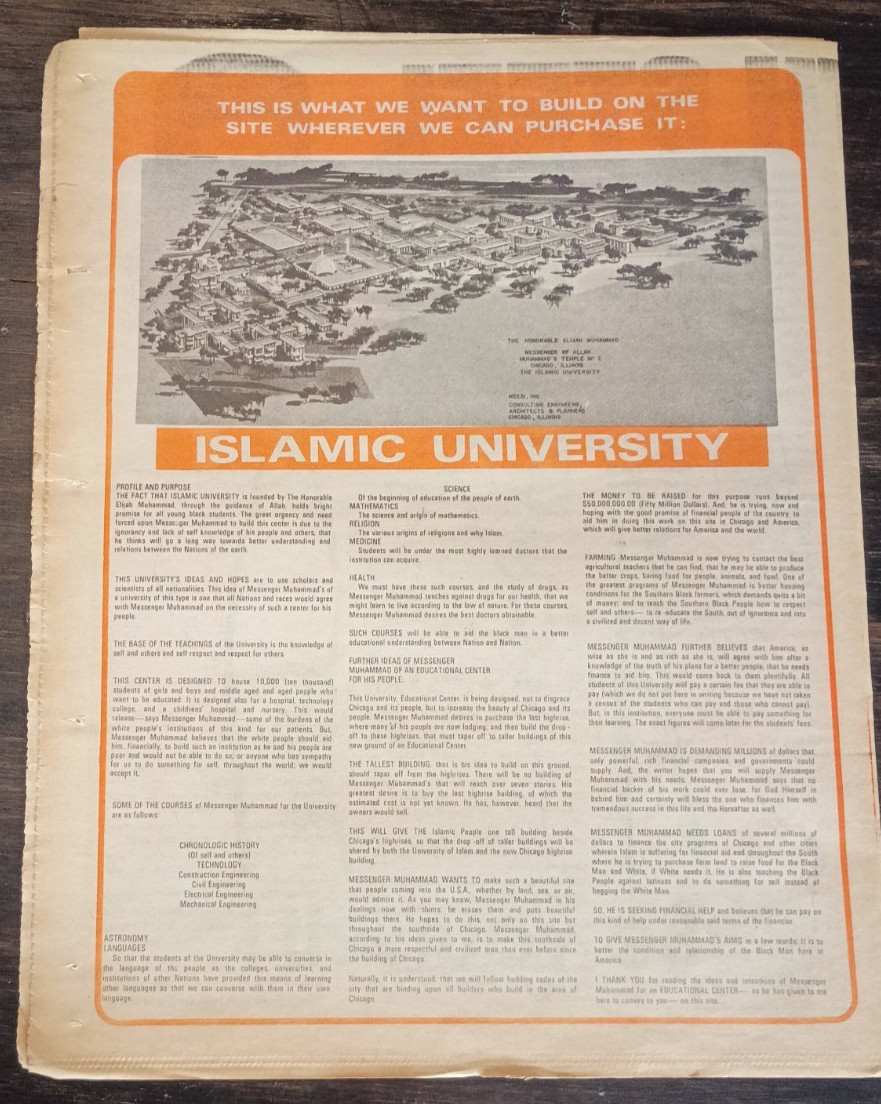 Nation of Islam 1971 Muhammad Speaks Newspaper "PLAYING WITH STEEL"