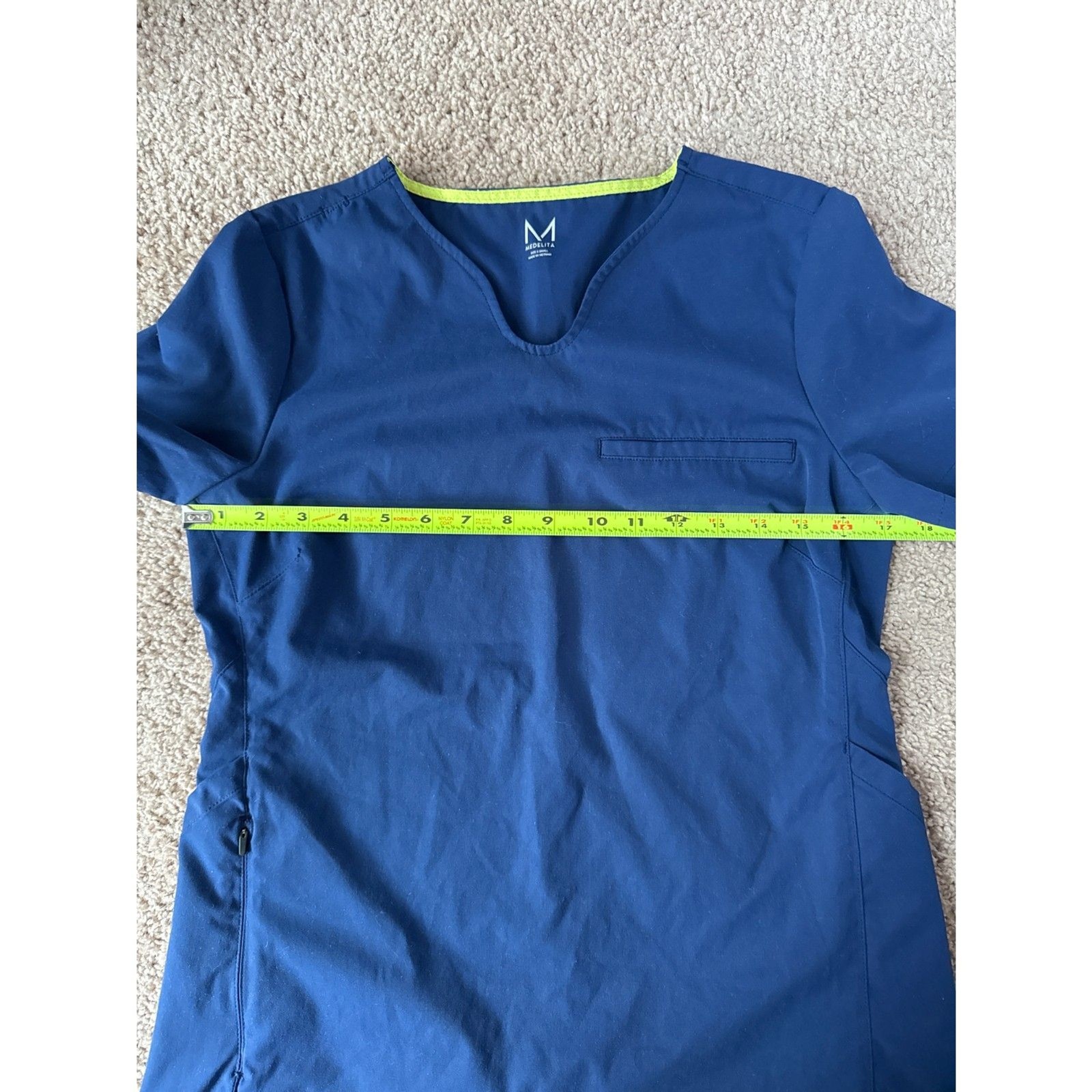 Medelita Scrub Set Womens XS Short Sleeve Top Womens S Pants Navy Blue