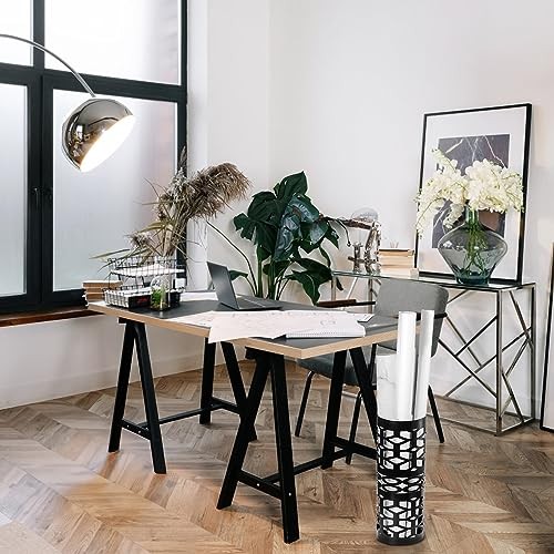 Umbrella Stand, Black Metal Umbrella Holder Freestanding, Cane Walk Stick