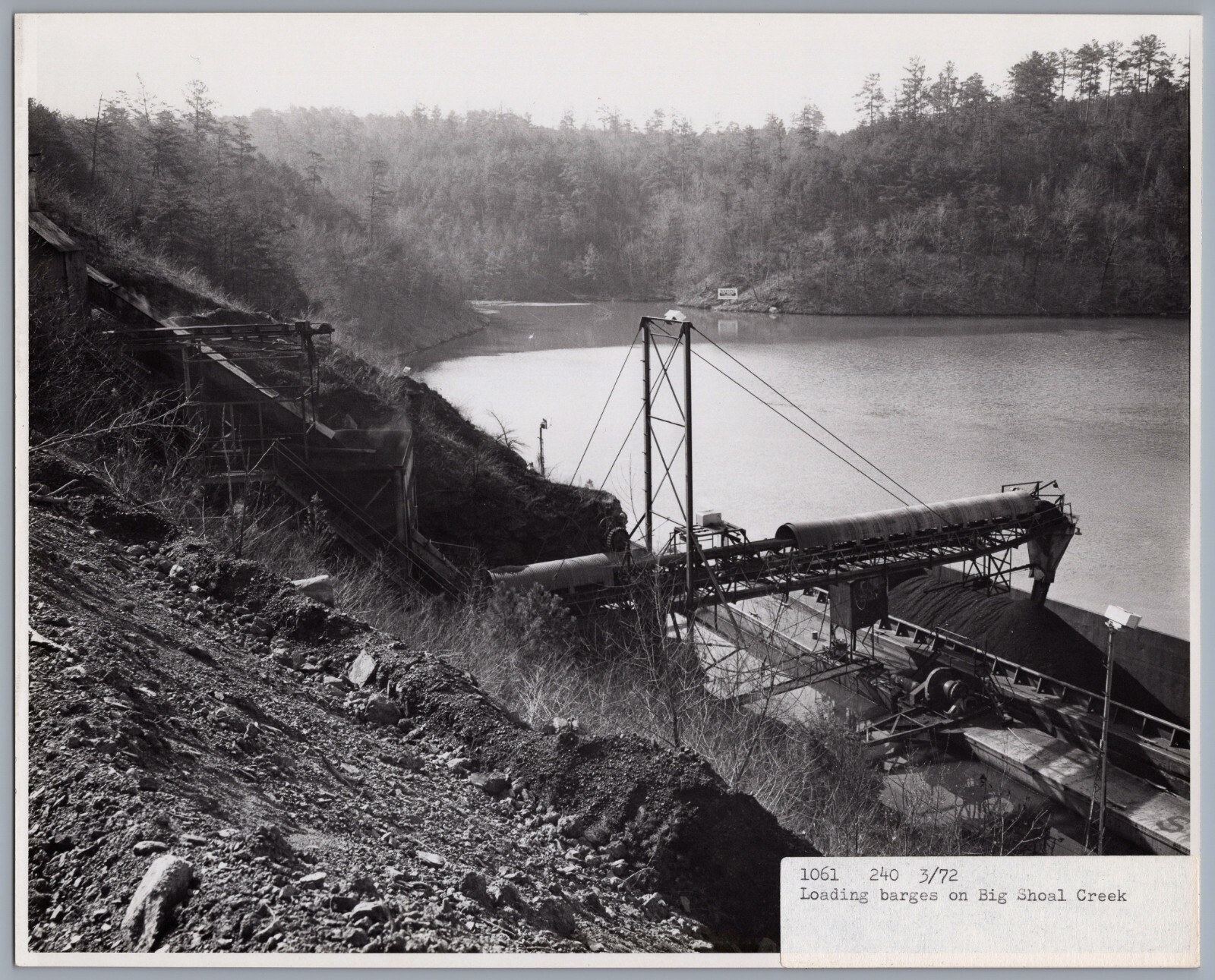 1972 Peabody Coal Company Warrior Mine Alabama 8x10 Barges Big Shoal Creek 7466
