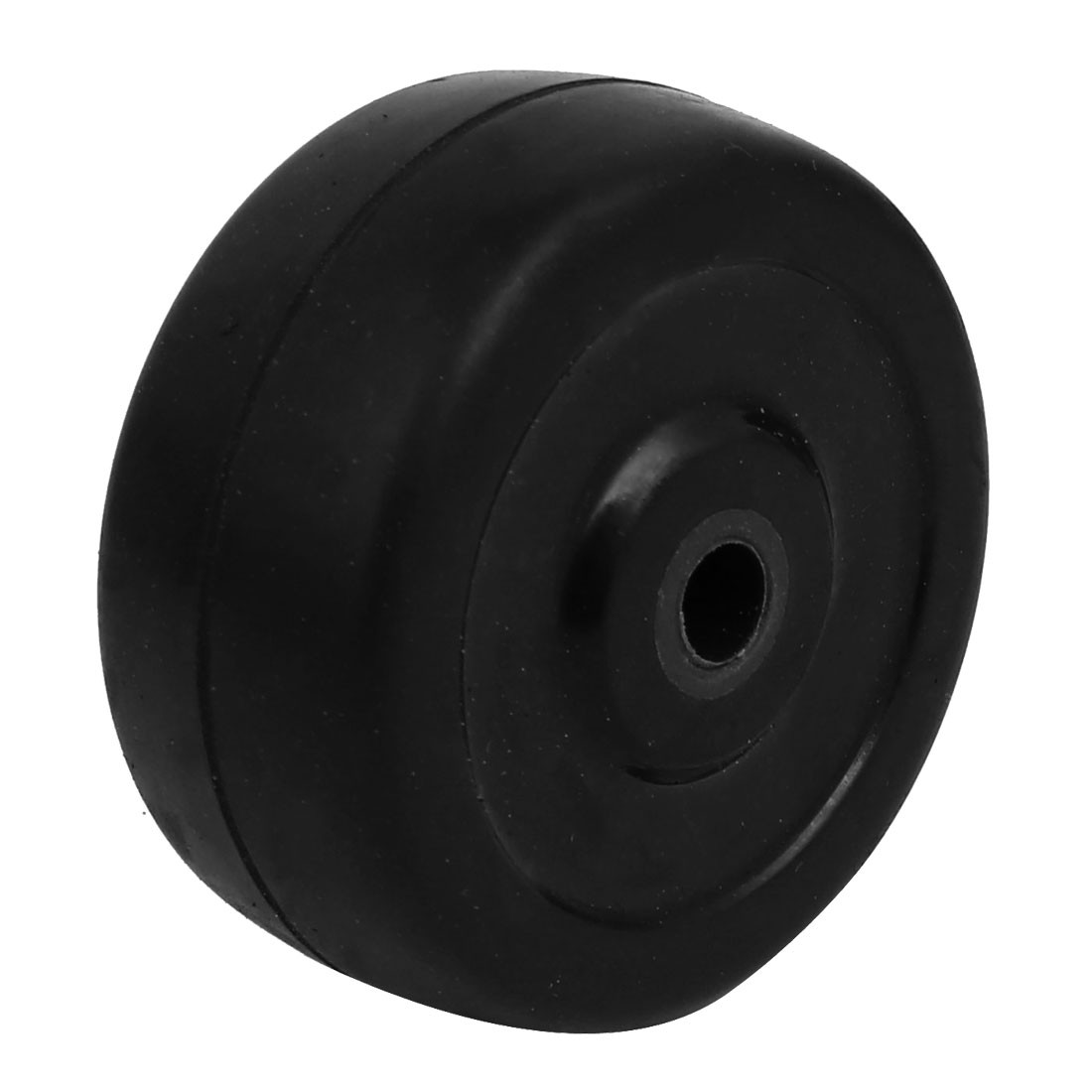 4 PCS 2-inch Diameter Black Rubber Pulley Skateboard Trolley Caster Wheel
