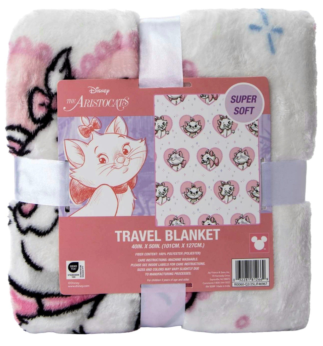 Disney Marie The Aristocats Throw Blanket Travel Blanket Plush 40x50in🆕️🎀💗