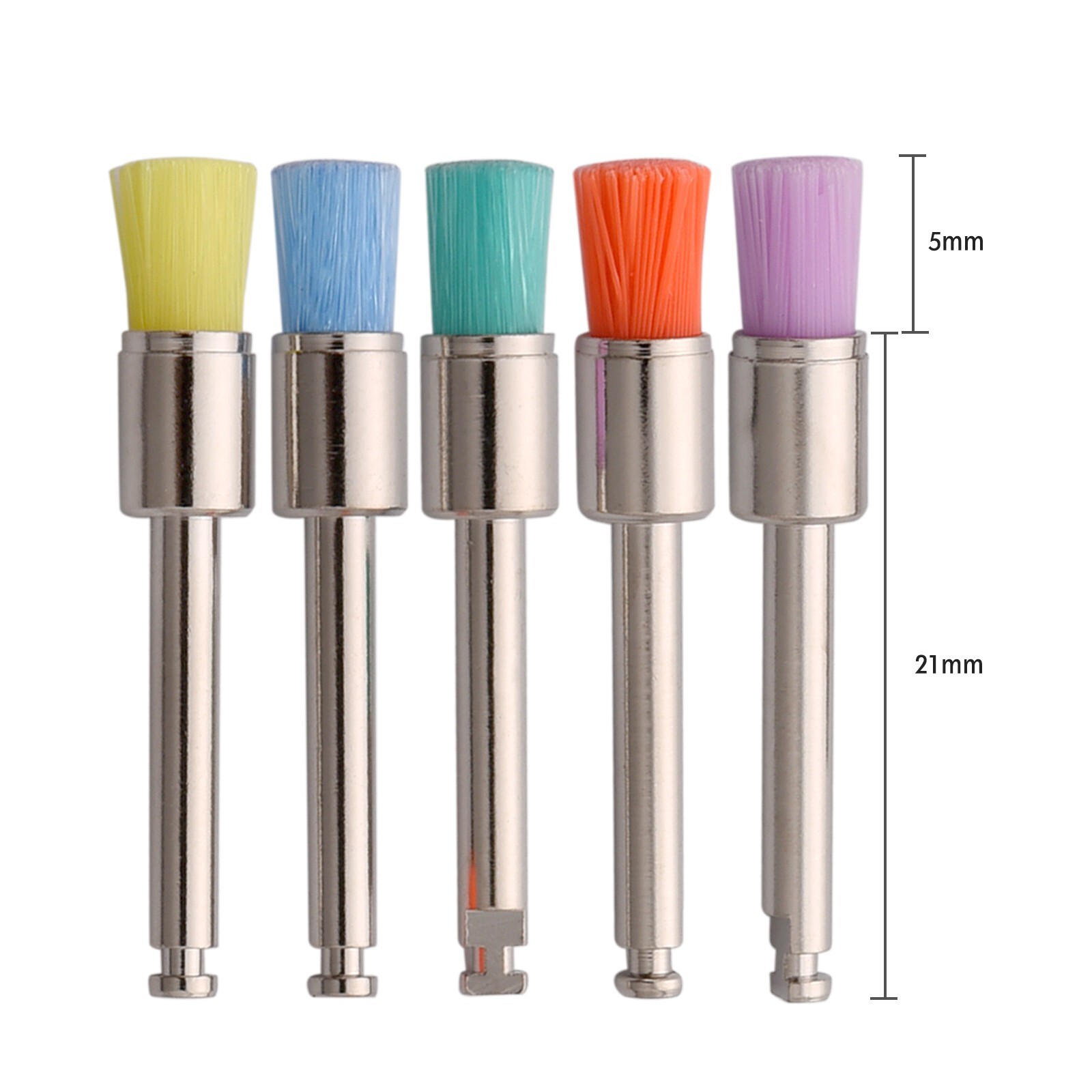 400 Disposable Dental Prophy Polishing Brush Latch Flat Type Rainbow