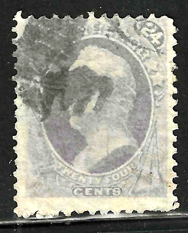 Sc #153 24 Cent Winfield Banknote 1871 $225 US 87A63