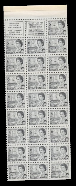 CENTENNIAL 1967 BOOKLET #61 Major PANE CUTTER VARIETY RIGHT Elusive LF/fl $75.00