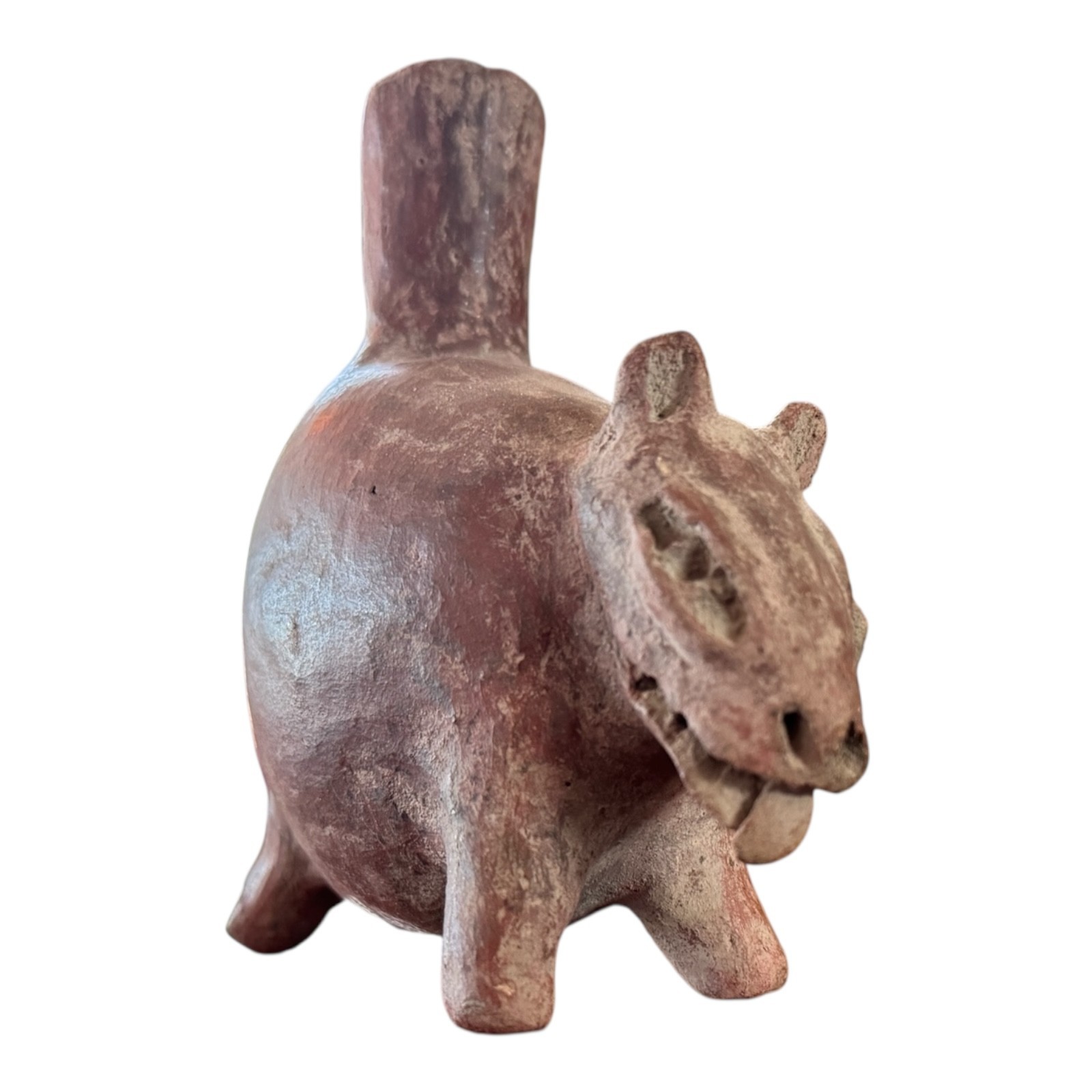 Pre-Columbian Colima Pottery Zoomorphic Dog Effigy Vessel, West Mexico