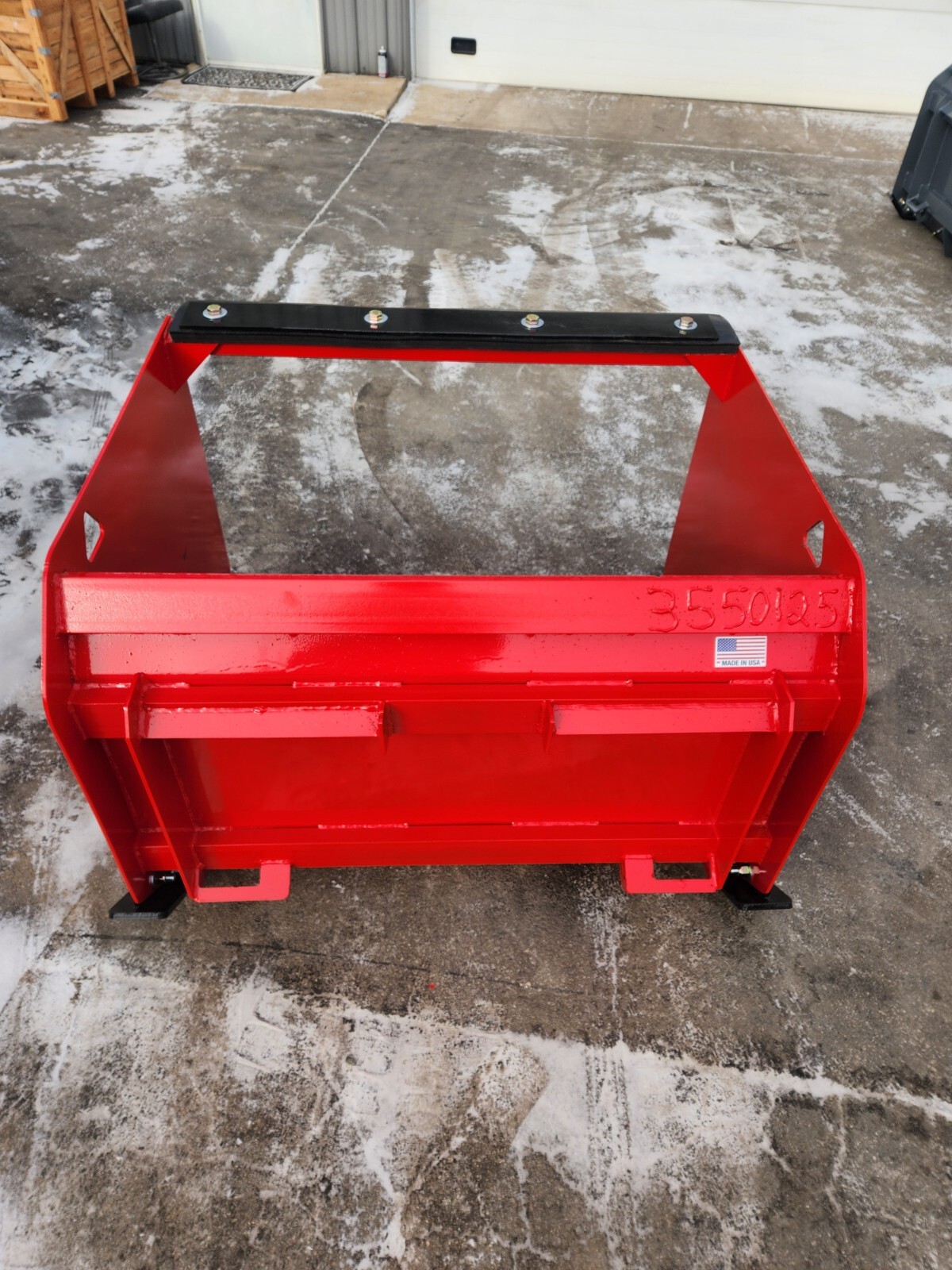 Mini Bobcat 4' HD Snow Pusher Box Rubber Back Drag MT52 MT55 MT85 MT100 463 S70