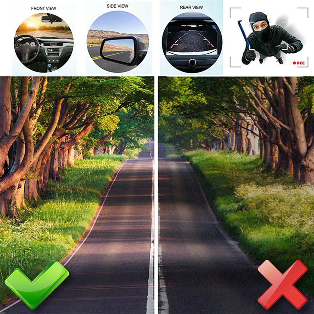 360 Degree Car Rear/Front Side View Camera Reversing Backup Camera Night Vision