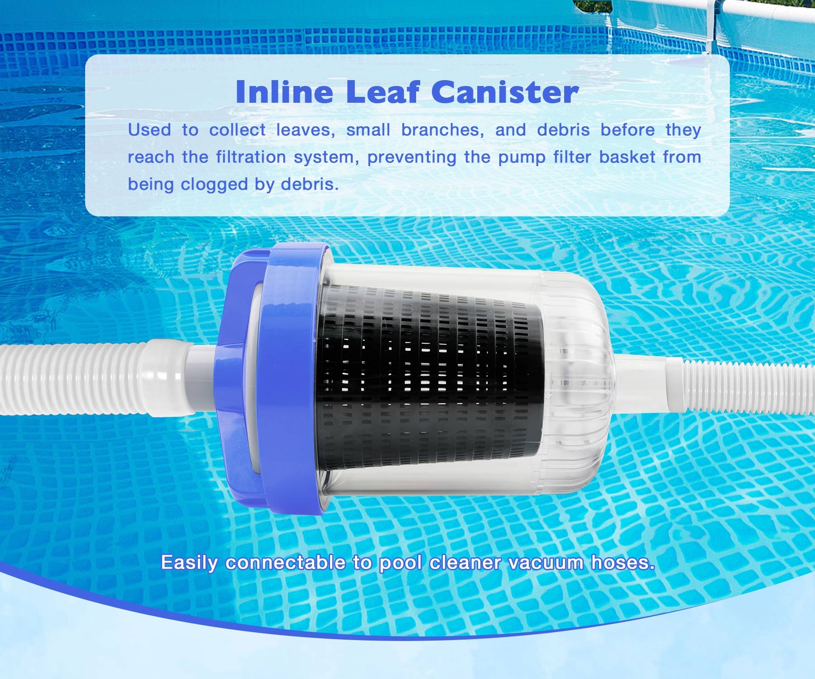 In-line Pool Leaf Canister Basket Fit for Hayward W560 Poolvac Suction Cleaners