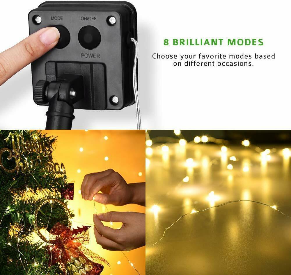 200/300 LED Solar Power String Fairy Lights Garden Outdoor Party Christmas Lamp