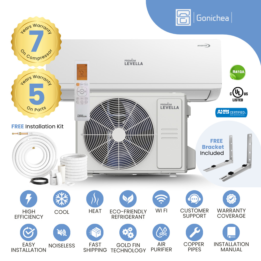 12000 BTU Air Conditioner Mini Split 20.8 SEER2 INVERTER Ductless Heat Pump 110V