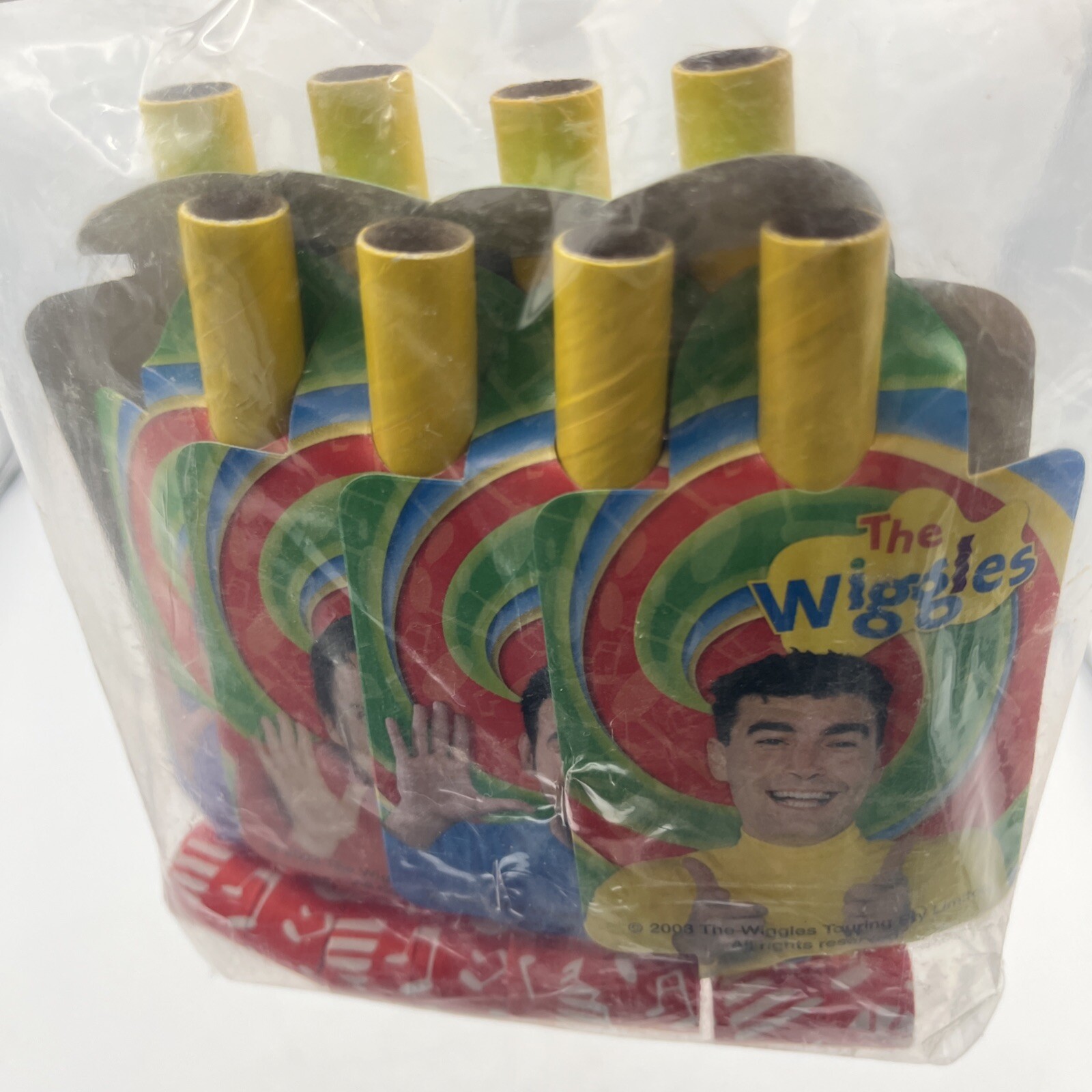 Vintage The Wiggles Birthday Party Supplies Set Of 8 Blowouts Flutes 2003
