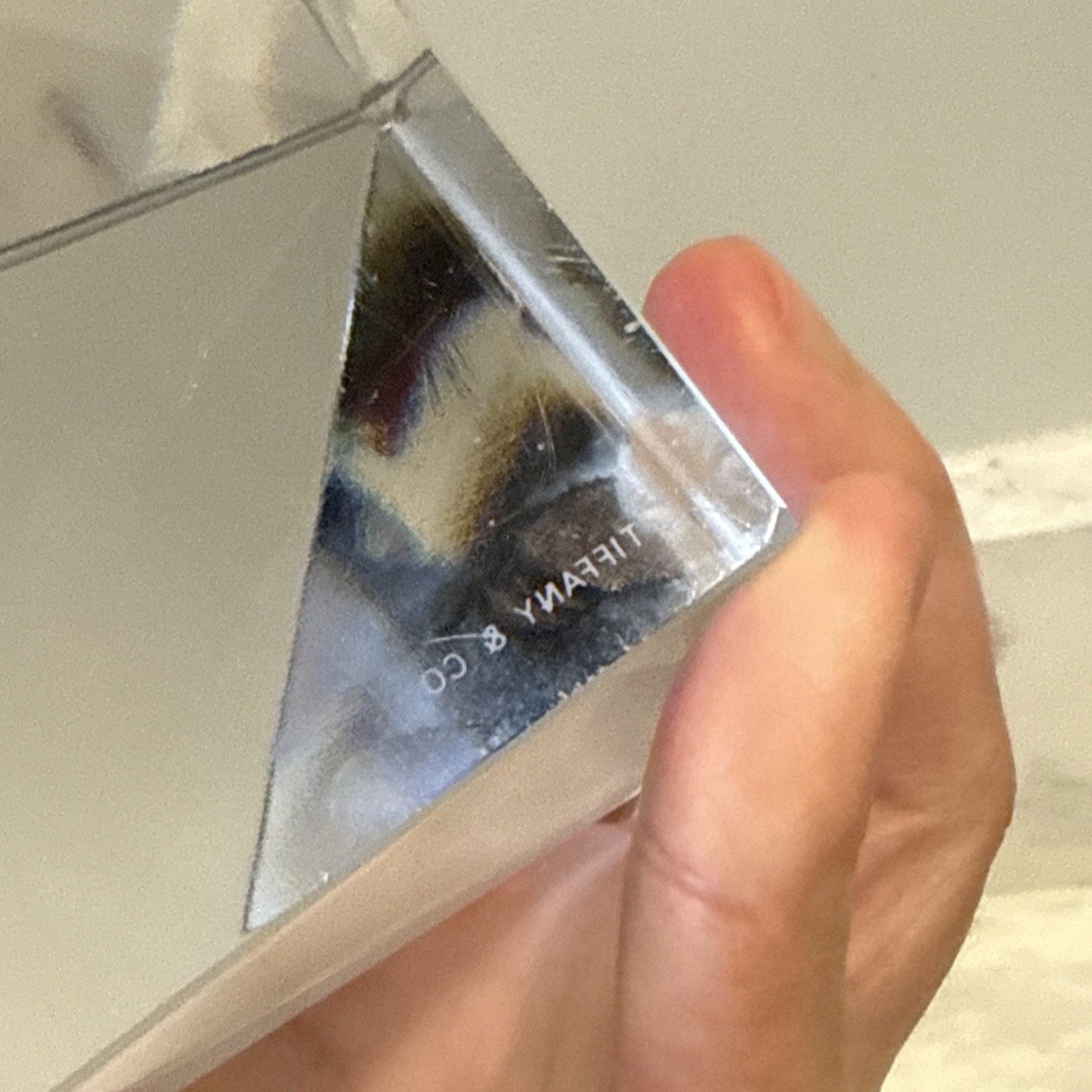 Tiffany & Co Rare Vintage Signed Large Faceted Crystal Sculpture Estate Find