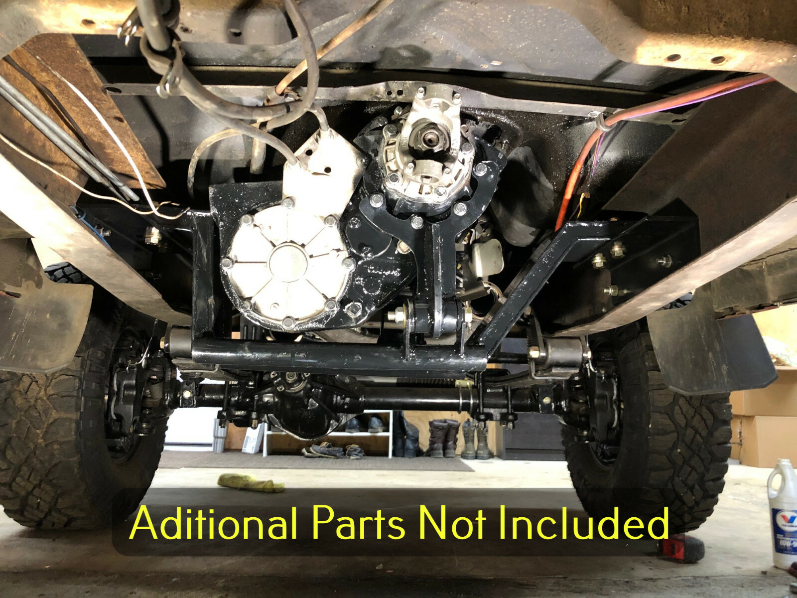 Ford NP205 transfer case rear output support mount bracket custom application