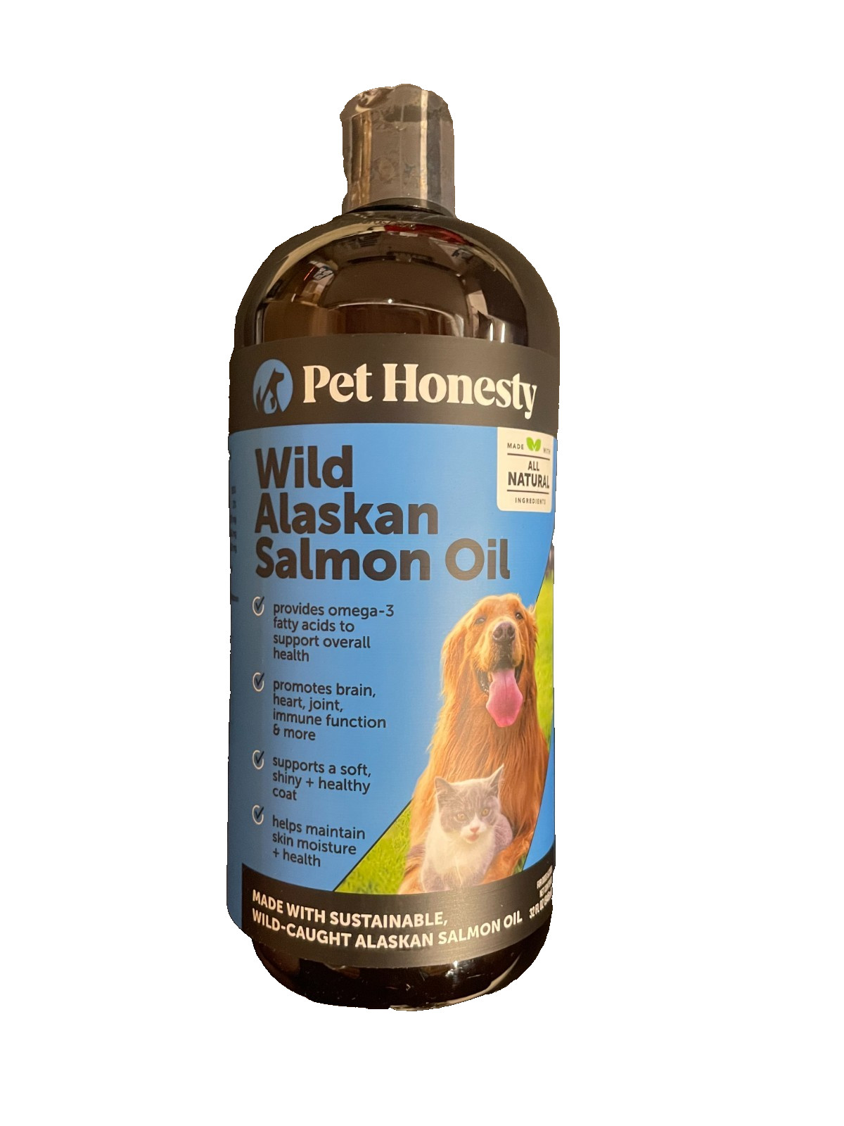 Wild Alaskan Salmon Oil for Dogs & Cats 32oz PH1
