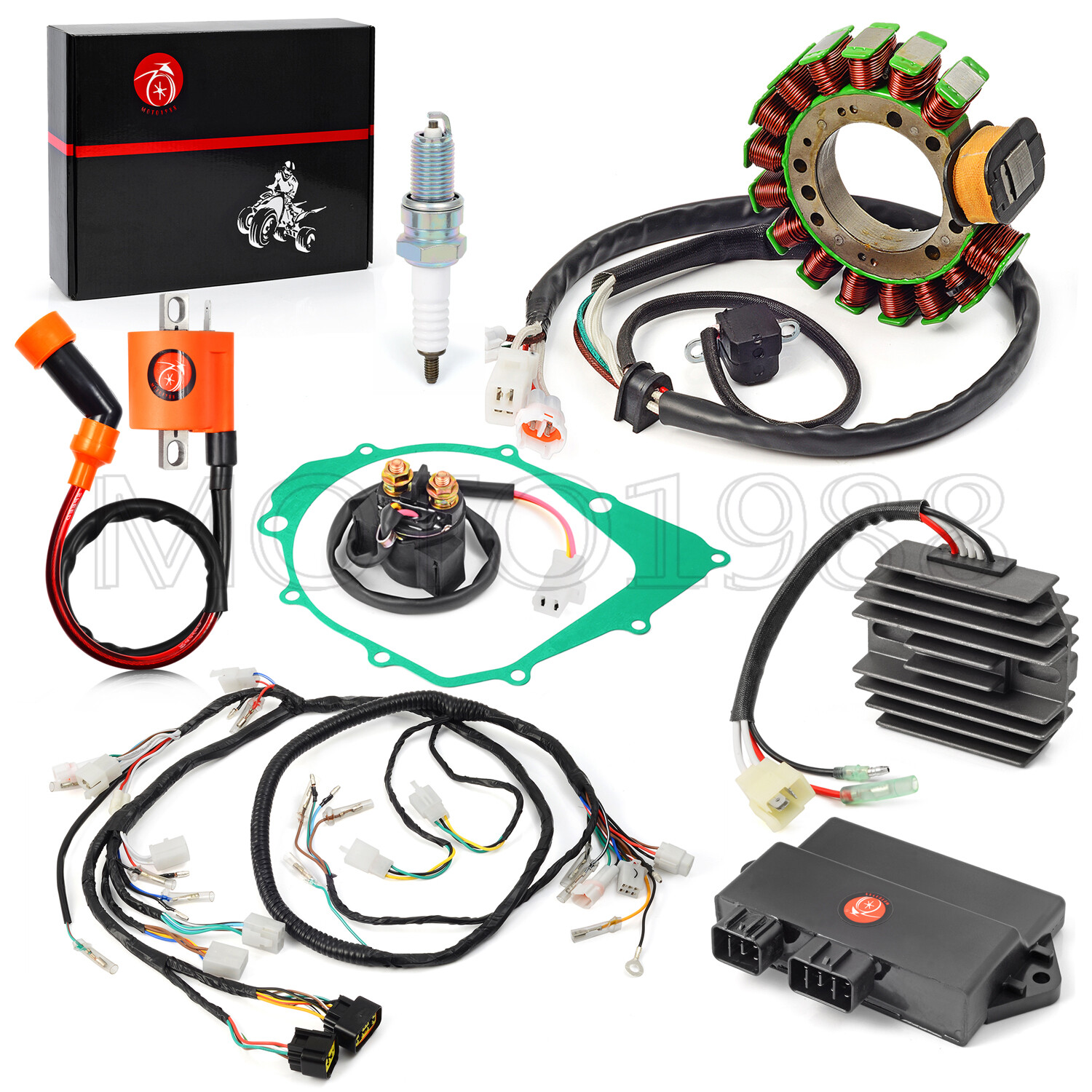 Wiring Wire Harness Stator CDI Coil Kit for Yamaha Warrior 350 YFM350 1997-2001