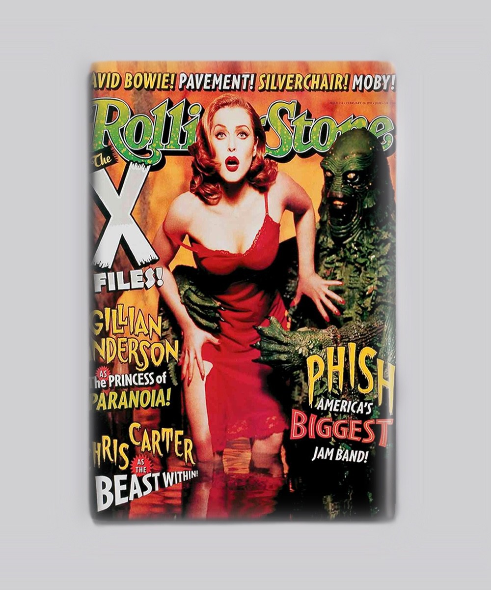 THE X-FILES GILLIAN ANDERSON / ROLLING STONE 2"x3" POSTER MAGNET (retro magazine