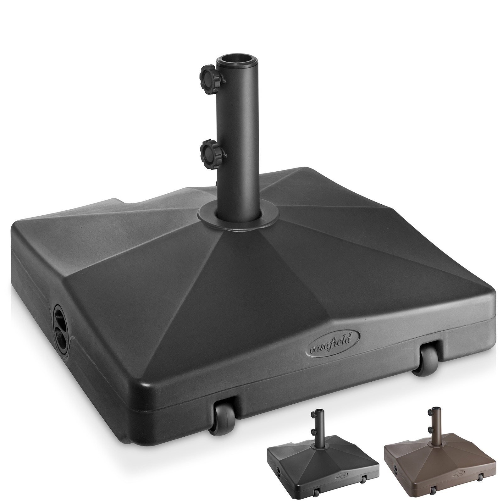 Patio Umbrella Base with Wheels, 64 LB Umbrella Stand, 20" with Handle