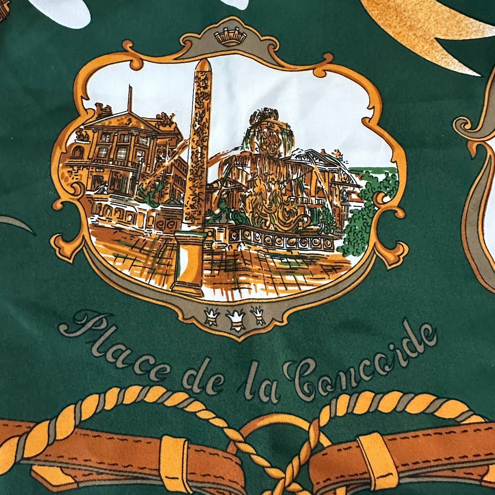 Womens Vintage Paris Scarf Souvenir De Paris Eiffel Tower Landmarks Parisian