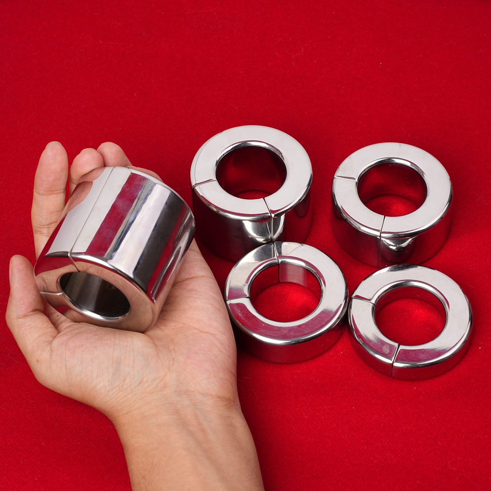 Men Ball Stretcher Weight Heavy Magnetic Stainless Steel Ball Stretching Weight