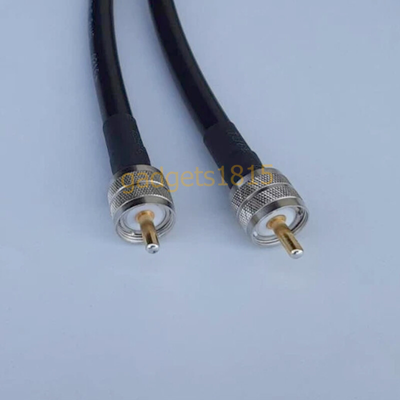 50Ft LMR400 Antenna RF Coaxial Jumper Cable PL259 UHF Male to Male For Ham Radio