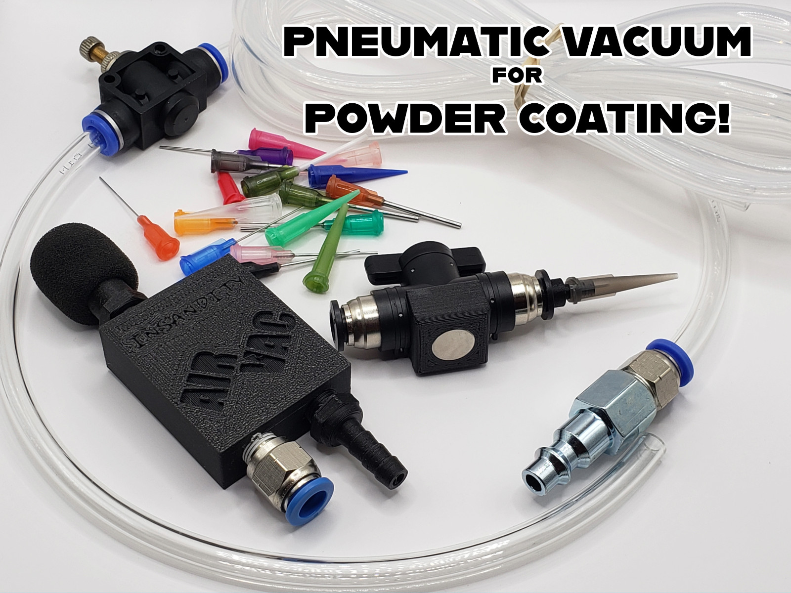 Pneumatic Micro Vacuum for Powder Coating - Easily Remove Powder! Economy Versio