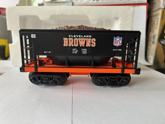 MTH RAILKING TRAINS RARE NFL CLEVELAND BROWNS O27 ORE CAR 30-75269 NEW IN BOX